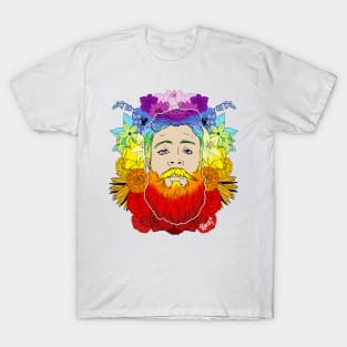 Bearded Floral Pride T-Shirt